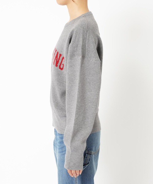 【セール】SALOON(サルーン)/《追加予約》スウェットライクロゴニット【手洗い可】（ニット/セーター）｜saloon（サルーン）