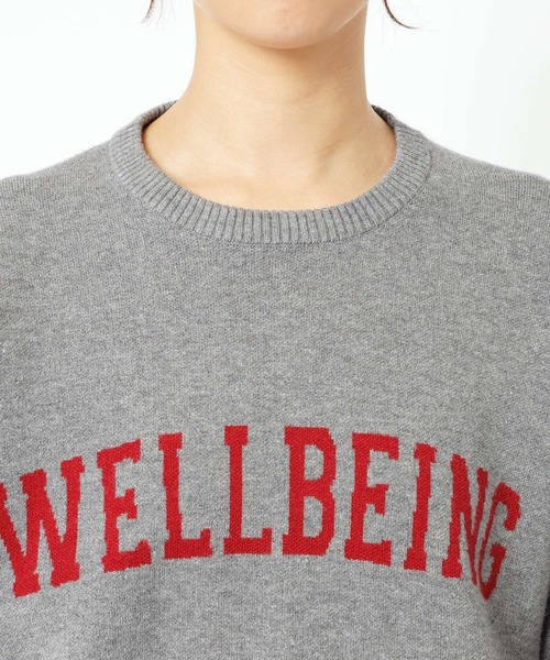 【セール】SALOON(サルーン)/《追加予約》スウェットライクロゴニット【手洗い可】（ニット/セーター）｜saloon（サルーン）