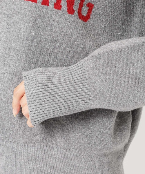 【セール】SALOON(サルーン)/《追加予約》スウェットライクロゴニット【手洗い可】（ニット/セーター）｜saloon（サルーン）