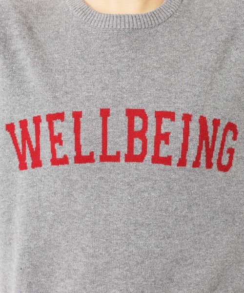 【セール】SALOON(サルーン)/《追加予約》スウェットライクロゴニット【手洗い可】（ニット/セーター）｜saloon（サルーン）