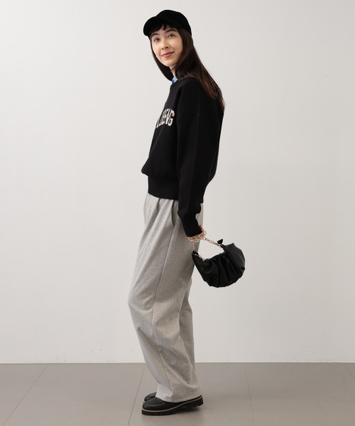 【セール】SALOON(サルーン)/《追加予約》スウェットライクロゴニット【手洗い可】（ニット/セーター）｜saloon（サルーン）