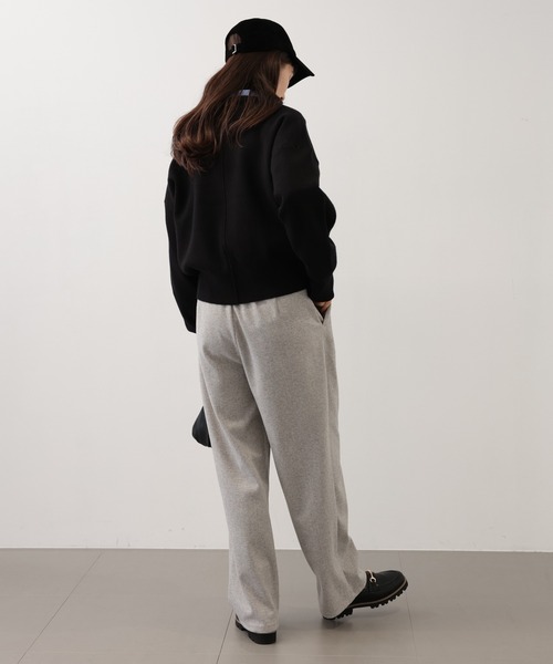 【セール】SALOON(サルーン)/《追加予約》スウェットライクロゴニット【手洗い可】（ニット/セーター）｜saloon（サルーン）