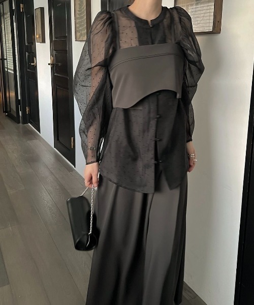 georgette bustier & side tuck skirt SET UP（サロペット/オーバーオール）｜WILLFULLY（ウィルフリー）