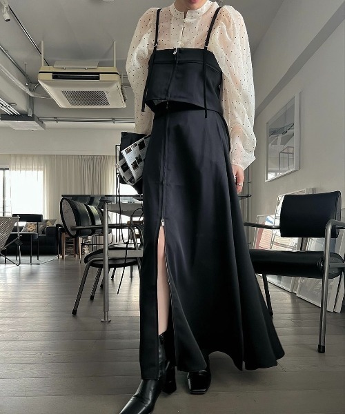 georgette bustier & side tuck skirt SET UP（サロペット/オーバーオール）｜WILLFULLY（ウィルフリー）