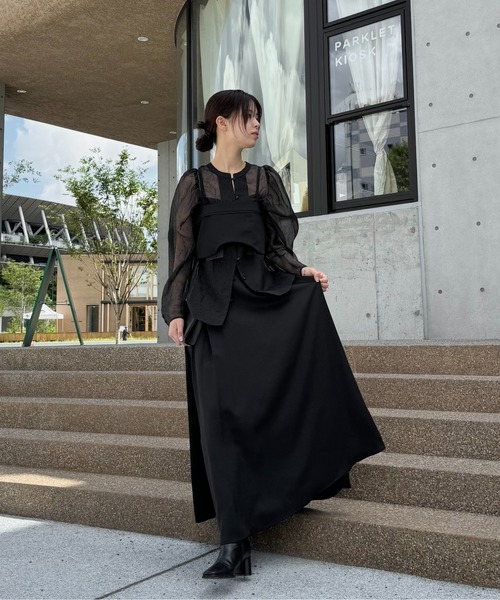 georgette bustier & side tuck skirt SET UP（サロペット/オーバーオール）｜WILLFULLY（ウィルフリー）