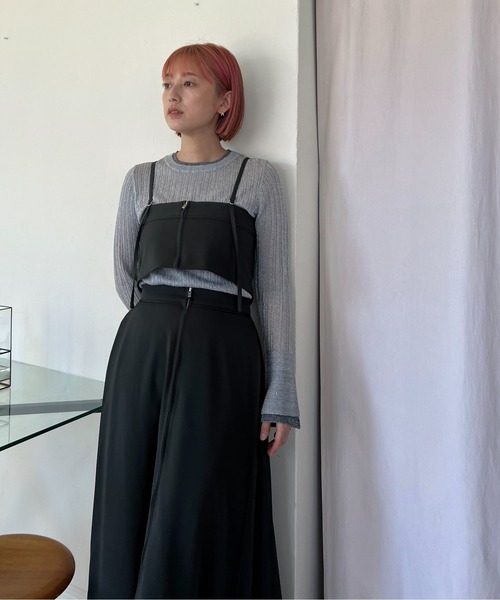 georgette bustier & side tuck skirt SET UP（サロペット/オーバーオール）｜WILLFULLY（ウィルフリー）