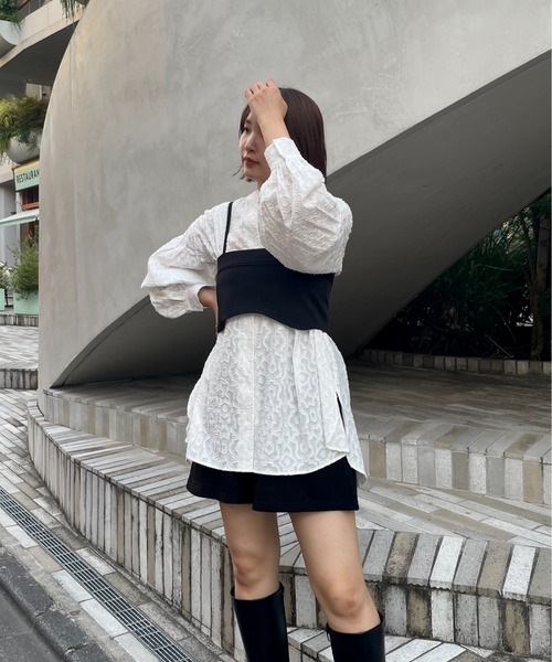 georgette bustier & side tuck skirt SET UP（サロペット/オーバーオール）｜WILLFULLY（ウィルフリー）