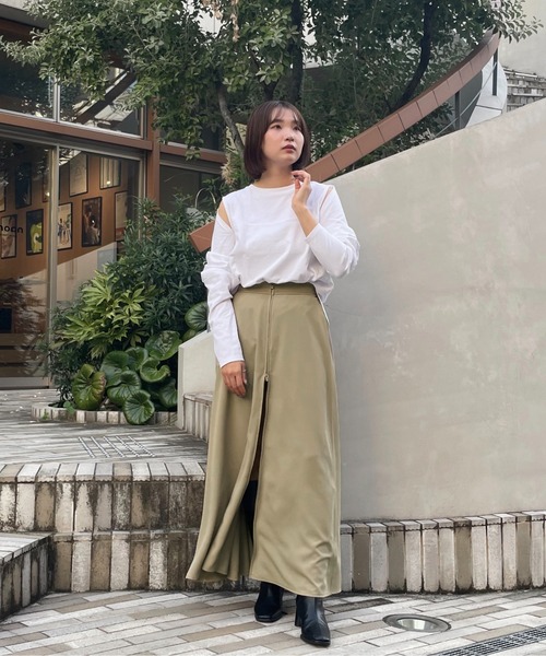 georgette bustier & side tuck skirt SET UP（サロペット/オーバーオール）｜WILLFULLY（ウィルフリー）