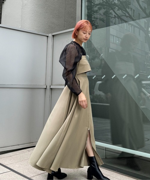 georgette bustier & side tuck skirt SET UP（サロペット/オーバーオール）｜WILLFULLY（ウィルフリー）