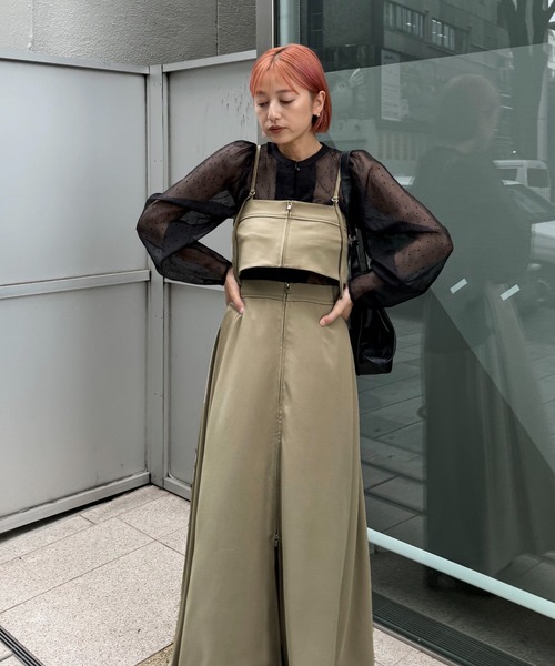 georgette bustier & side tuck skirt SET UP（サロペット/オーバーオール）｜WILLFULLY（ウィルフリー）