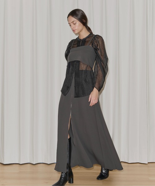 georgette bustier & side tuck skirt SET UP（サロペット/オーバーオール）｜WILLFULLY（ウィルフリー）