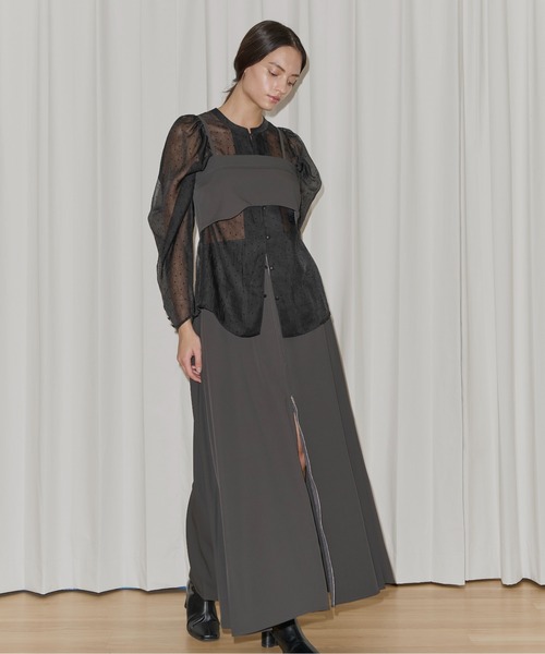 georgette bustier & side tuck skirt SET UP（サロペット/オーバーオール）｜WILLFULLY（ウィルフリー）