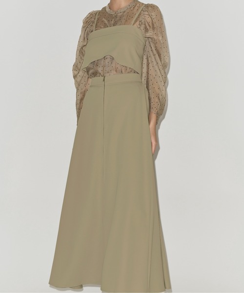 georgette bustier & side tuck skirt SET UP（サロペット/オーバーオール）｜WILLFULLY（ウィルフリー）