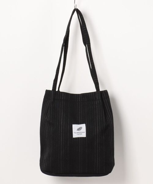 STYLEBLOCK（スタイルブロック）の「ストライプ調トートバッグ（トートバッグ・レディース・ブラック/カーキ/グレー/ブルー/パープル/グリーン/ピンク・FREE）」の18枚目の写真
