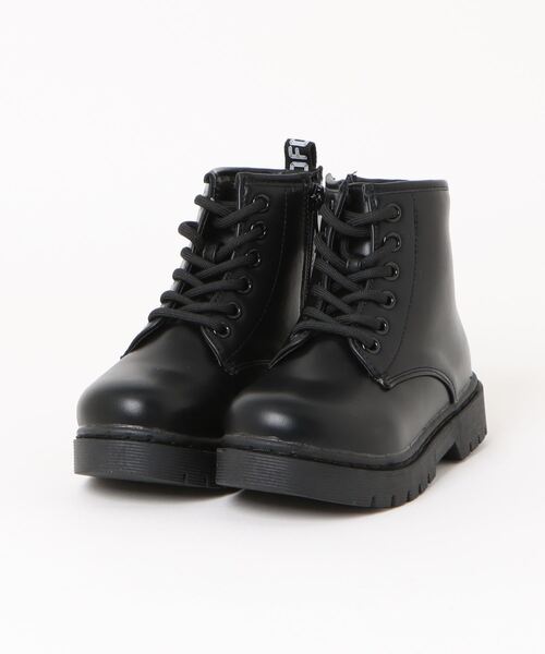 MAD FOOT(マッドフット)の「MADFOOT! マッドフット キッズ レースアップショートブーツ【高反発クッション】 240012(ブーツ・キッズ・ブラック/バーガンディー・19.0cm/18.0cm/17.0cm)」の2枚目の写真