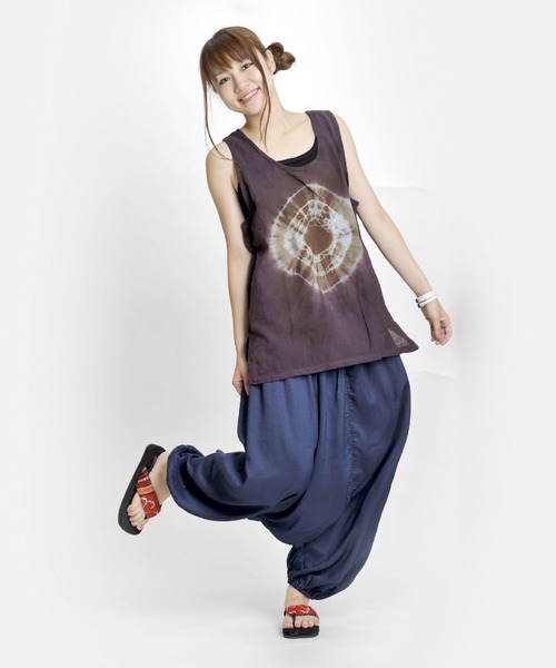 MARAI(マーライ)の「エスニック サルエルバルーンパンツ(その他パンツ・レディース・ブラック/ブルー/グレー/オレンジ/ネイビー/パープル・FREE)」の9枚目の写真
