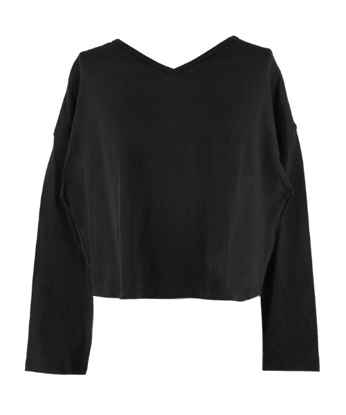 coca(coca)(コカ)の「Vネックコットンカットソー(Tシャツ/カットソー・レディース・ブラック/ホワイト・S/M/L)」の13枚目の写真