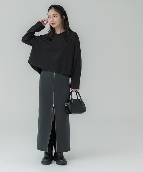 coca(coca)(コカ)の「Vネックコットンカットソー(Tシャツ/カットソー・レディース・ブラック/ホワイト・S/M/L)」の4枚目の写真