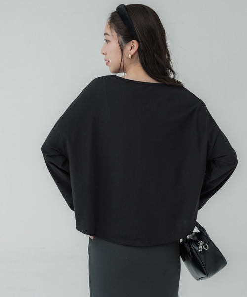 coca(coca)(コカ)の「Vネックコットンカットソー(Tシャツ/カットソー・レディース・ブラック/ホワイト・S/M/L)」の8枚目の写真