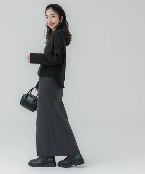 coca(coca)(コカ)の「Vネックコットンカットソー(Tシャツ/カットソー・レディース・ブラック/ホワイト・S/M/L)」の7枚目の写真