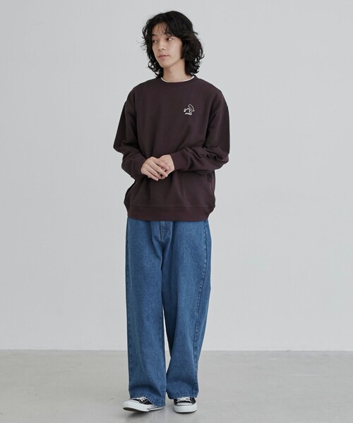 coen(コーエン)の「RYO KANEYASU × コーエン クルーネックスウェット(スウェット・メンズ・ホワイト/ライトブルー/ダークブラウン/マスタード・S/M/L/XL)」の21枚目の写真