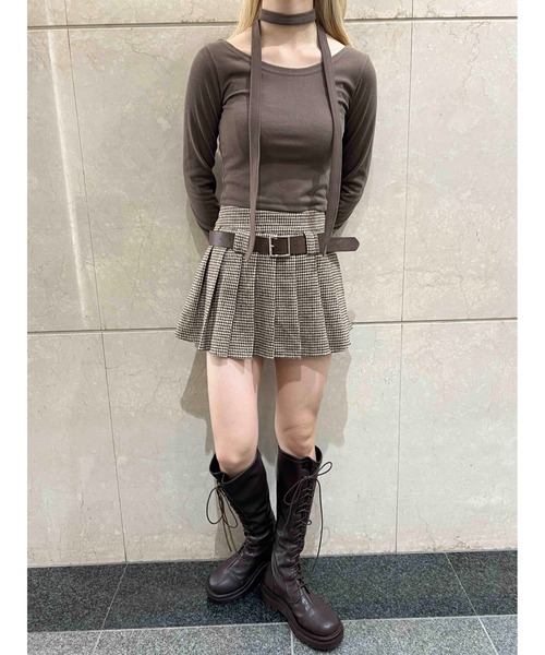 PHILLY(フィリー)の「【PHILLY】チョーカー付きトップス(Tシャツ/カットソー・レディース・ブラウン/ブラック/ピンク・FREE)」の10枚目の写真