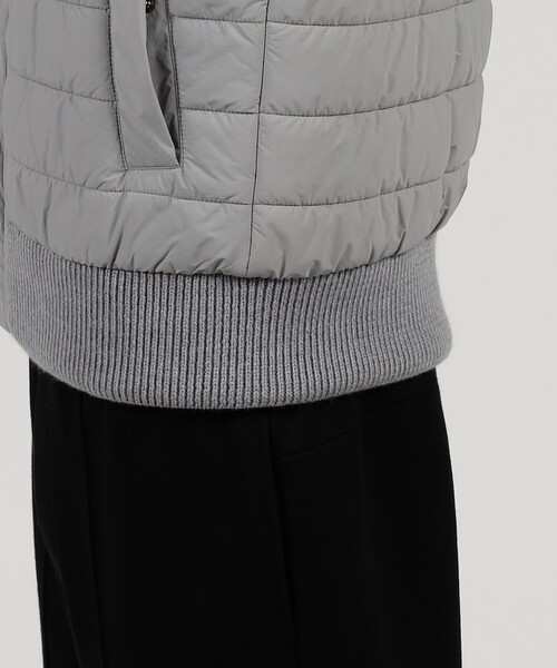 美品 HERNO 21AW バイカラー ストレッチ ナイロン フードベスト 48 美品 HERNO 21AW バイカラー ストレッチ ナイロン フードベスト 48