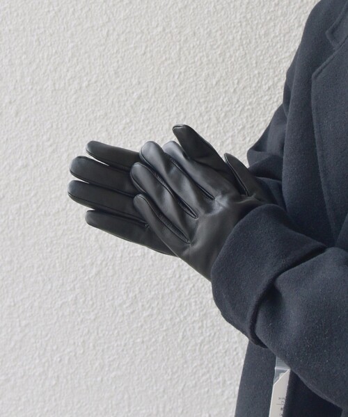 SHIPS any(シップス エニィ)の「SHIPS any:〈タッチパネル対応〉ラムレザー グローブ◇(手袋・メンズ・ブラック・ONE SIZE)」の3枚目の写真