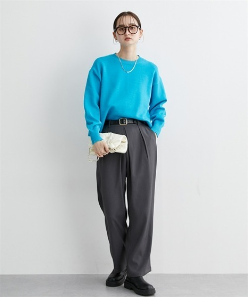 nissen(ニッセン)の「タック入ストレートパンツ(その他パンツ・レディース・チャコール/ブラック・M/L)」の13枚目の写真