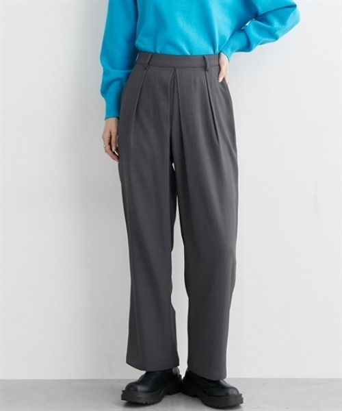nissen(ニッセン)の「タック入ストレートパンツ(その他パンツ・レディース・チャコール/ブラック・M/L)」の15枚目の写真