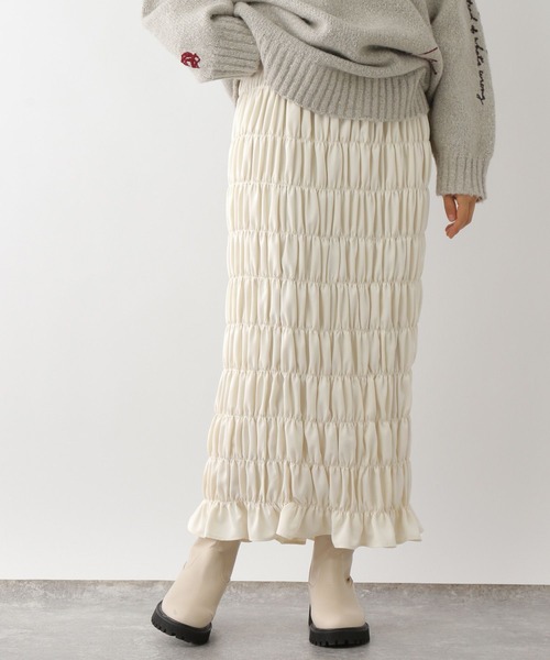 セール】無地シャーリングスカート2 147554（スカート）｜LEPSIM