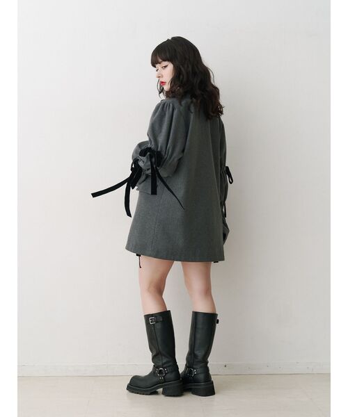 jouetie（ジュエティ）の「BIGリボンジャケットコート（その他アウター・レディース・ピンク/グレー/ブラック・MEDIUM）」の10枚目の写真