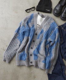 NUNIFE（ユニフィー）の「【UNISEX】もや柄ジャガードカーディガン（カーディガン/ボレロ・レディース）」