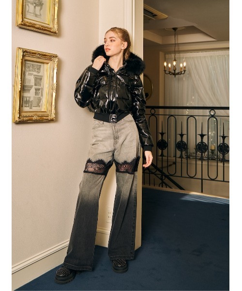 Darich（ダーリッチ）の「フェイクパテントレザーダウンジャケット