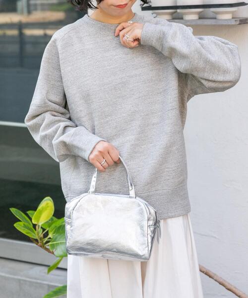 FORK&SPOON（フォークアンドスプーン）の「FORK&SPOON　ラフィー裏毛クルーネックスウェット（スウェット・レディース・ブルー/オフホワイト/グレー系その他/ブラック・1/2）」の9枚目の写真