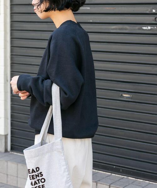 FORK&SPOON（フォークアンドスプーン）の「FORK&SPOON　ラフィー裏毛クルーネックスウェット（スウェット・レディース・ブルー/オフホワイト/グレー系その他/ブラック・1/2）」の15枚目の写真