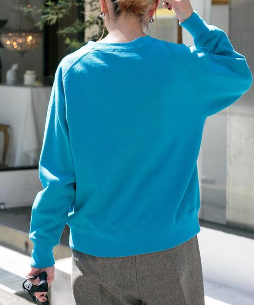 FORK&SPOON（フォークアンドスプーン）の「FORK&SPOON　ラフィー裏毛クルーネックスウェット（スウェット・レディース・ブルー/オフホワイト/グレー系その他/ブラック・1/2）」の21枚目の写真