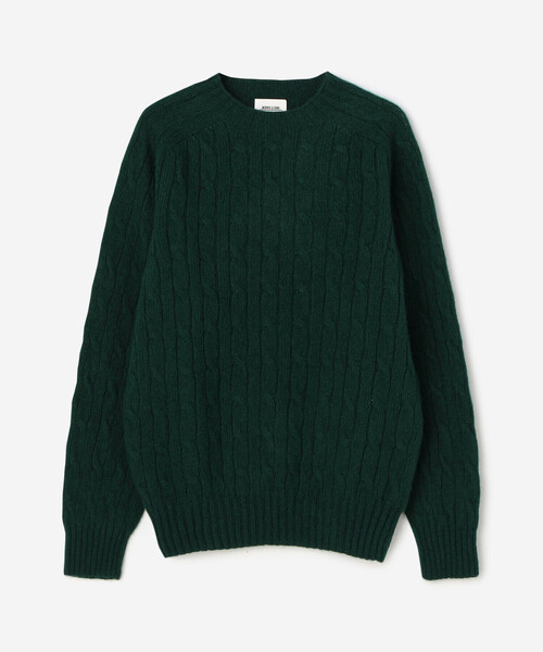 【セール】MORRIS & SONS | ウール クルーネックケーブルニット WOMEN（ニット/セーター）｜Morris & Sons（モリスアンドサンズ）