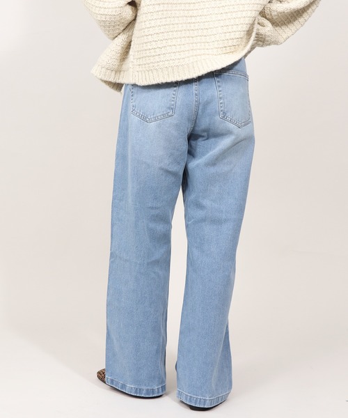 relac（レーラック）の「ハイウエスト セミワイド デニムパンツ（デニムパンツ・レディース・ブラック/インディゴブルー/サックスブルー・MEDIUM）」の20枚目の写真