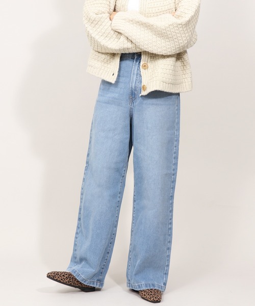 relac（レーラック）の「ハイウエスト セミワイド デニムパンツ（デニムパンツ・レディース・ブラック/インディゴブルー/サックスブルー・MEDIUM）」の21枚目の写真