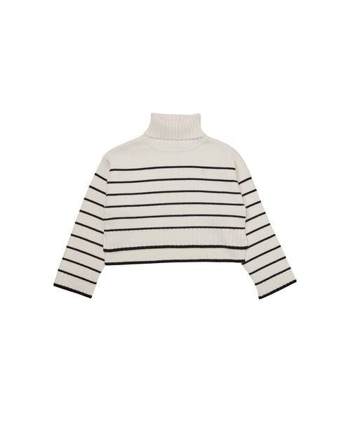 Her lip to(ハーリップトゥー)の「Striped Turtleneck Knit Pullover(ニット/セーター・レディース・ブラック/ブラウン系/ベージュ系/ホワイト・FREE)」の19枚目の写真