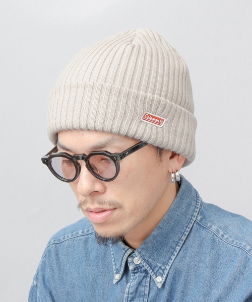COLEMAN(コールマン)の「リブ編み ニットワッチ(ニット帽) 深め(ニットキャップ/ビーニー・メンズ・グレー/ブラック/アイボリー/カーキ/キャメル/ネイビー・FREE)」の17枚目の写真