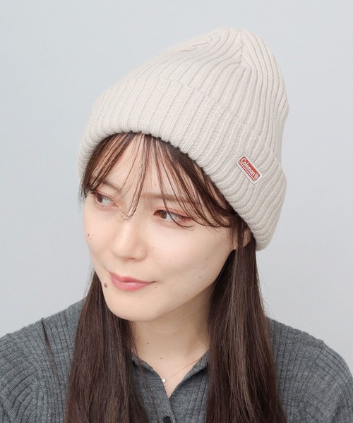 COLEMAN(コールマン)の「リブ編み ニットワッチ(ニット帽) 深め(ニットキャップ/ビーニー・メンズ・グレー/ブラック/アイボリー/カーキ/キャメル/ネイビー・FREE)」の18枚目の写真