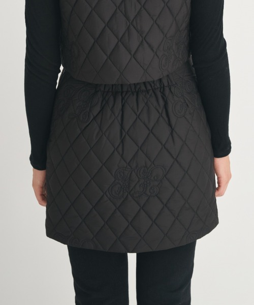 crinkle crinkle crinkle（クリンクルクリンクルクリンクル）の「【crinkle crinkle crinkle】イニシャルキルトスカート（スカート・レディース・ホワイト/パープル・FREE）」の5枚目の写真