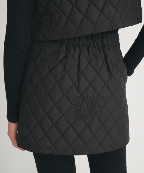 crinkle crinkle crinkle（クリンクルクリンクルクリンクル）の「【crinkle crinkle crinkle】イニシャルキルトスカート（スカート・レディース・ホワイト/パープル・FREE）」の6枚目の写真