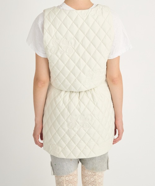 crinkle crinkle crinkle（クリンクルクリンクルクリンクル）の「【crinkle crinkle crinkle】イニシャルキルトスカート（スカート・レディース・ホワイト/パープル・FREE）」の8枚目の写真