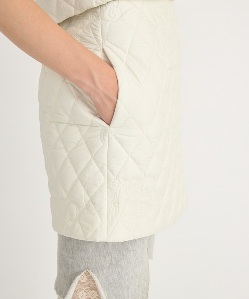 crinkle crinkle crinkle（クリンクルクリンクルクリンクル）の「【crinkle crinkle crinkle】イニシャルキルトスカート（スカート・レディース・ホワイト/パープル・FREE）」の10枚目の写真