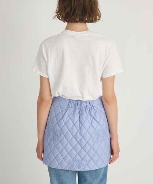 crinkle crinkle crinkle（クリンクルクリンクルクリンクル）の「【crinkle crinkle crinkle】イニシャルキルトスカート（スカート・レディース・ホワイト/パープル・FREE）」の12枚目の写真