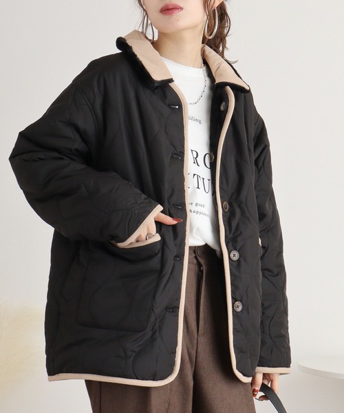 mitis（ミティス）の「mitis 3Way キルティングブルゾン（ブルゾン・レディース・ベージュ/アイボリー/カーキ/ブラック・M）」の14枚目の写真