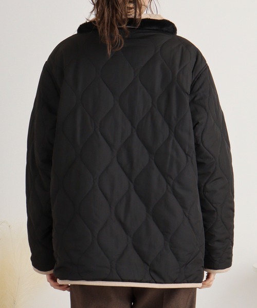 mitis（ミティス）の「mitis 3Way キルティングブルゾン（ブルゾン・レディース・ベージュ/アイボリー/カーキ/ブラック・M）」の18枚目の写真